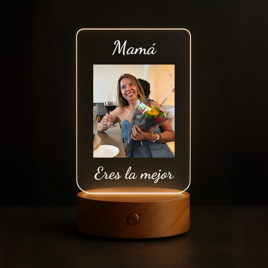 Lámpara con foto + texto