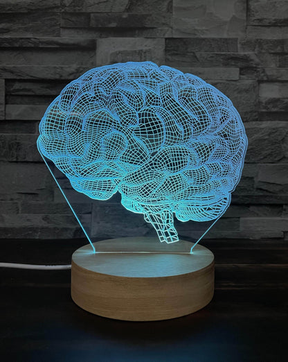 Lámpara Led Cerebro 3D lámparas Luces de Colores intercambiables