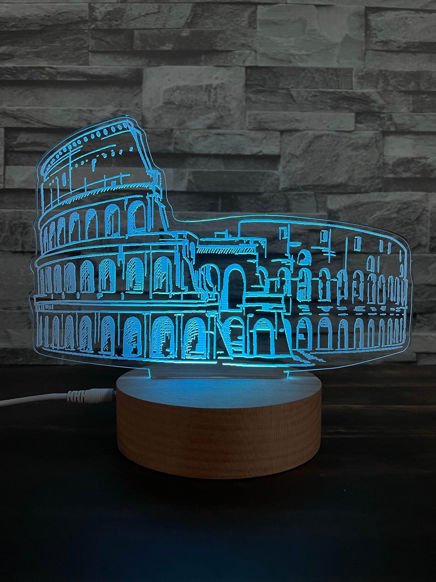Lámpara Led Coliseo Romano lámparas Luces de Colores intercambiables