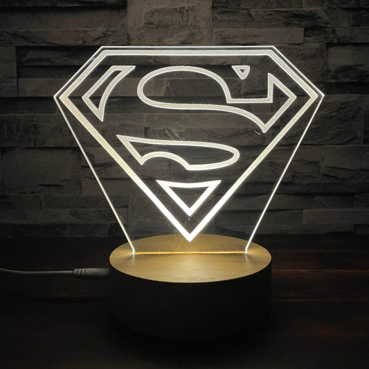 Lámpara Led Logo de Superhéroe lámparas