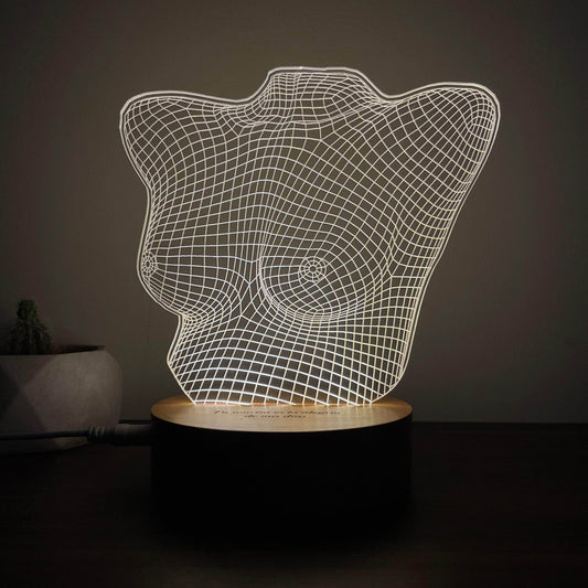 Lámpara Led Torso de Mujer 3D lámparas