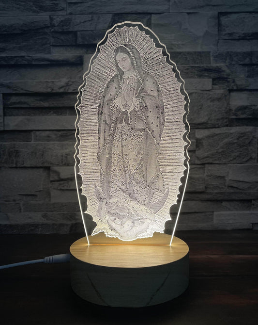 Lámpara Led Virgen De Guadalupe lámparas CÁLIDO / SIN GRABADO