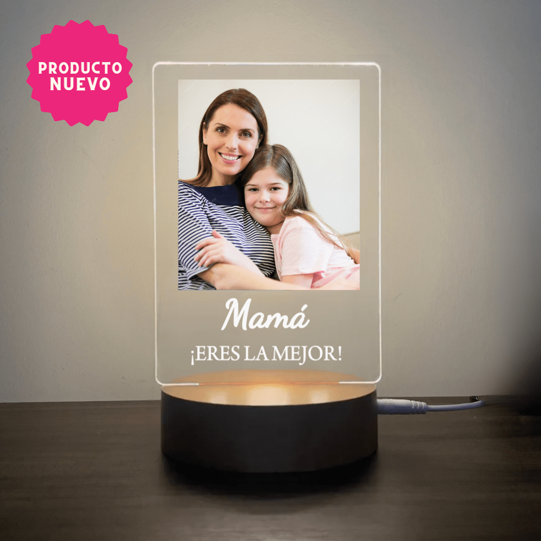 Lámpara Personalizada Lámpara MAMÁ con foto + texto lámparas